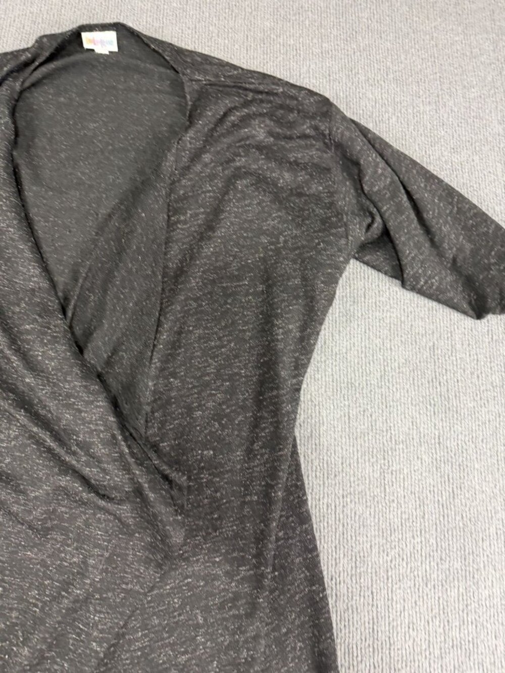 LuLaRoe Womens Heathered Open Front Draped Cardigan Size M - Picture 4 of 10